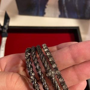 Premier Designs “Stackerrific” metal bangle bracelet set (4 bracelets included).